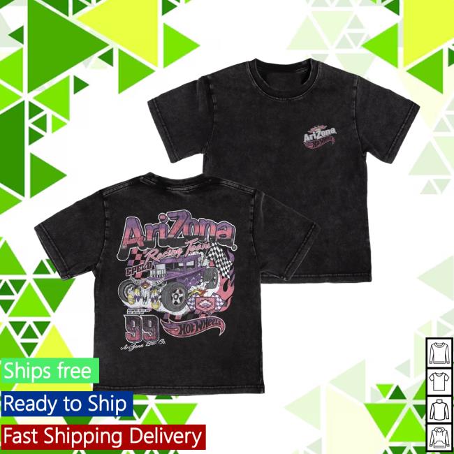 Arizona Beverage Store Merch Hot Wheels X Arizona Black & Purple Race Car T-Shirt Youth 5 Arizona Beverage Store Merch Hot Wheels X Arizona Black & Purple Race Car T-Shirt Youth