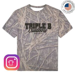 Bbb Outdoors Store Merch Triple B Outdoors Logo Mossy Oak Shadow Grass Tee