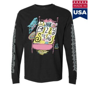Billy Strings Merch Store Quilt Long Sleeve Tee With Dates (Nathan Hardyman)