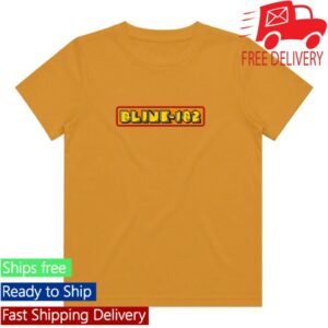 Blink-182 Merch Store Pac-Man X Blink 182 Youth Gold Smiley T-Shirt