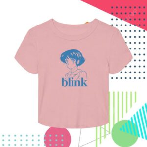 Blink-182 Store Merch Anime Pink Crop Tee