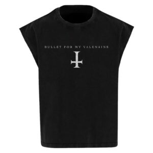 Bullet For My Valentine Merch Store Social Apocalypse Cross Logo Black Sleeveless T-Shirt