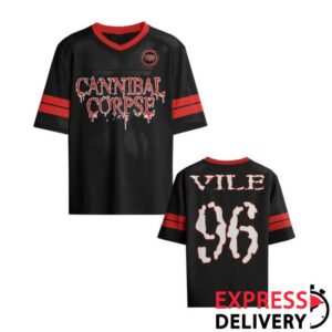 Cannibal Corpse Store Merch Vile Football Jersey (Black)