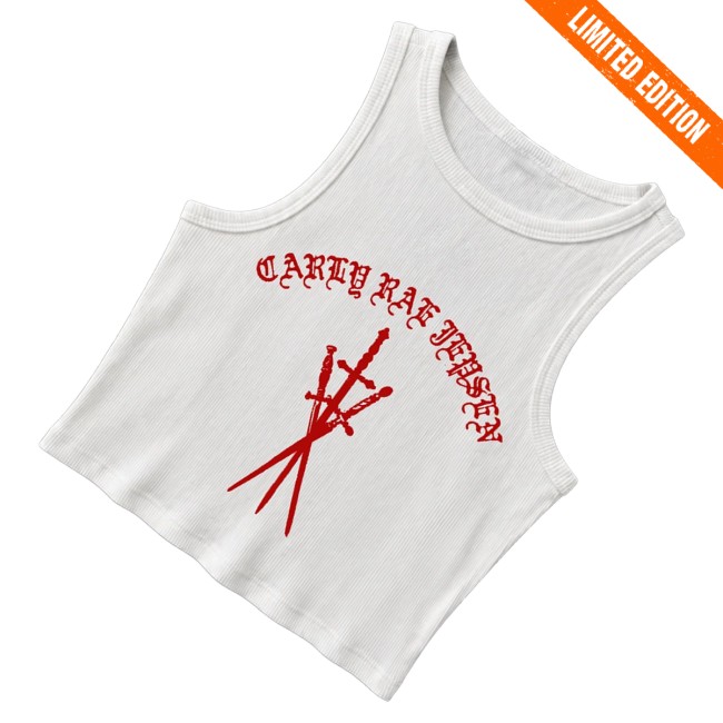 Carly Rae Jepsen Merch Shop Swords Logo Crop Tank Top 3 Carly Rae Jepsen Merch Shop Swords Logo Crop Tank Top