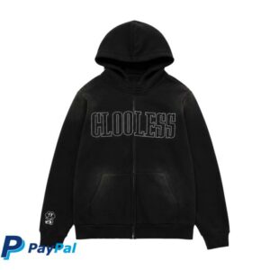 Clooless Store Merch Varsity Zip Hoodie Vintage Black
