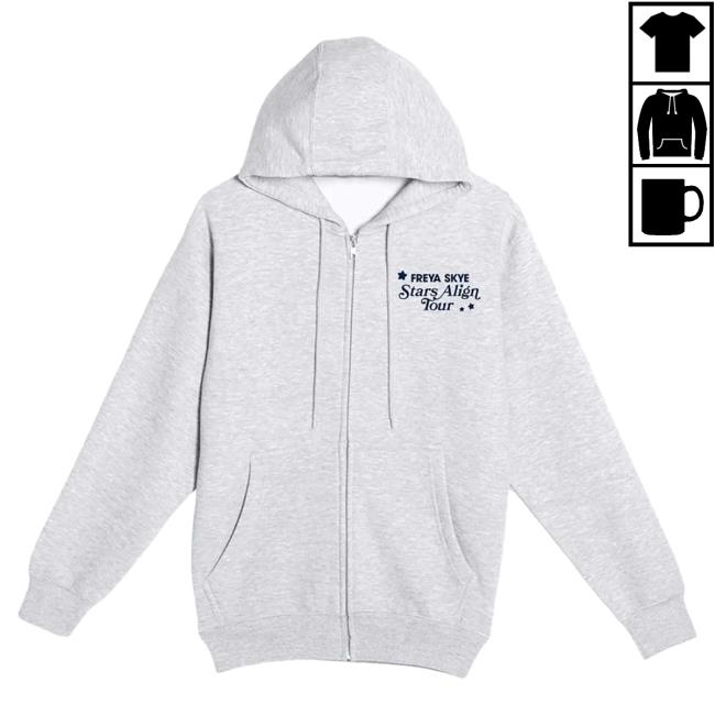 Freya Skye Merch Store Stars Align Tour Grey Zip Hoodie 3 Freya Skye Merch Store Stars Align Tour Grey Zip Hoodie