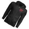 Integra Pink Merch Store Integra Pink Quizy Logo Black Zip-Up Hooded Sweatshirt