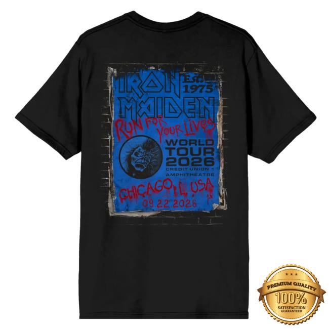 Iron Maiden Store Merch Run For Your Lives 2026 Tour Chicago Tee 4 Iron Maiden Store Merch Run For Your Lives 2026 Tour Chicago Tee