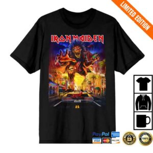 Iron Maiden Store Merch Run For Your Lives 2026 Tour Los Angeles Tee