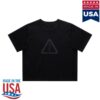 James Marriott Store Merch Warning Sign Reflective Black Crop Top