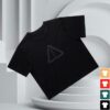 James Marriott Store Merch Warning Sign Reflective Black Crop Top