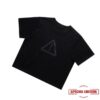 James Marriott Store Merch Warning Sign Reflective Black Crop Top