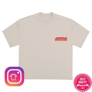 Jonas Brothers Merch Store Burning Up Tour Tee Natural