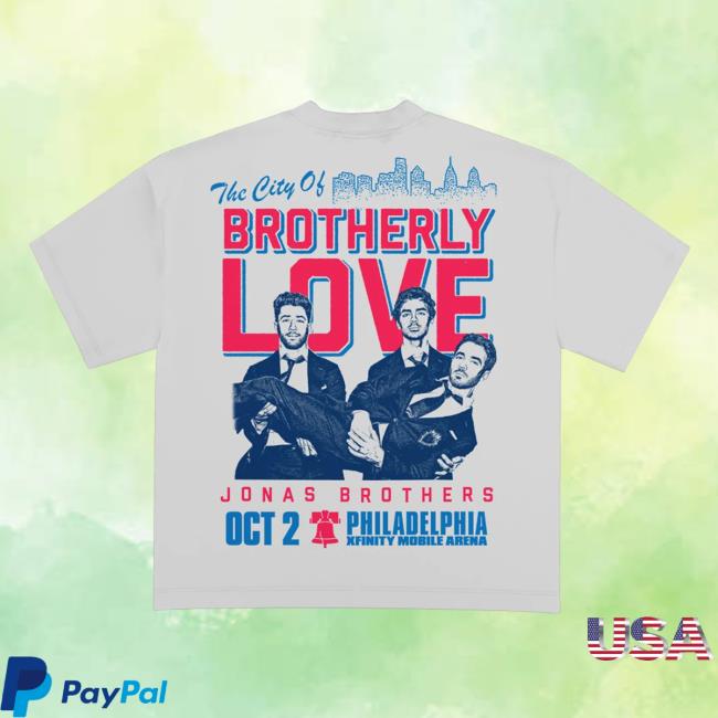 Jonas Brothers Store Merch Burning Up All Over Again Philadelphia, Pa City Tee White 4 Jonas Brothers Store Merch Burning Up All Over Again Philadelphia, Pa City Tee White