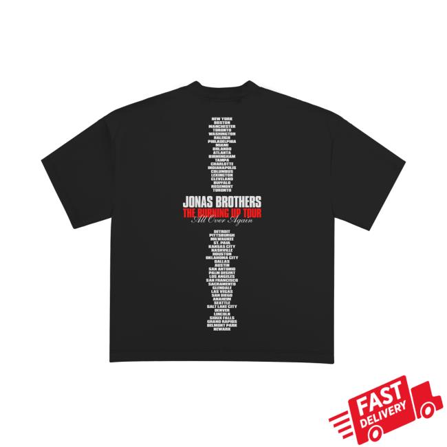 Jonas Brothers Store Merch Burning Up Crest Tour Tee 4 Jonas Brothers Store Merch Burning Up Crest Tour Tee