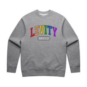 Levity Store Merch Levity Bass U Back To School Crewneck Sweatshirt In Heather Grey