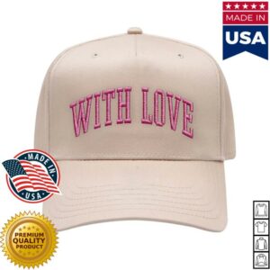 Madebyminelli Store Merch With Love Snapback (Tan Pink)