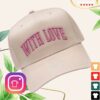 Madebyminelli Store Merch With Love Snapback (Tan Pink)