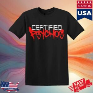 Mnestore Merch Shop Black Certified Psychos Logo Shirt