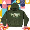 Nine Inch Nails Merch Store The Fragile Washed Green Zip-Up Hoodie