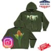 Nine Inch Nails Merch Store The Fragile Washed Green Zip-Up Hoodie