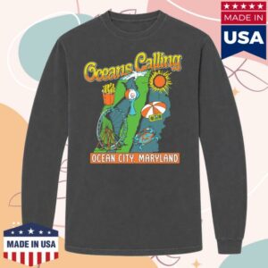 Oceans Calling Festival Merch Store Map Lineup Long Sleeve Tee