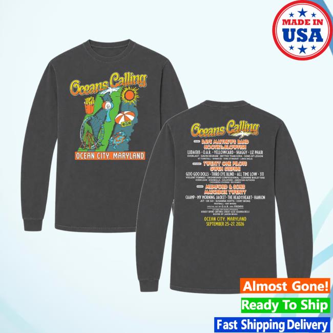 Oceans Calling Festival Merch Store Map Lineup Long Sleeve Tee 5 Oceans Calling Festival Merch Store Map Lineup Long Sleeve Tee