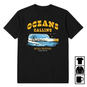 Oceans Calling Festival Store Merch Bottle Lineup Tee