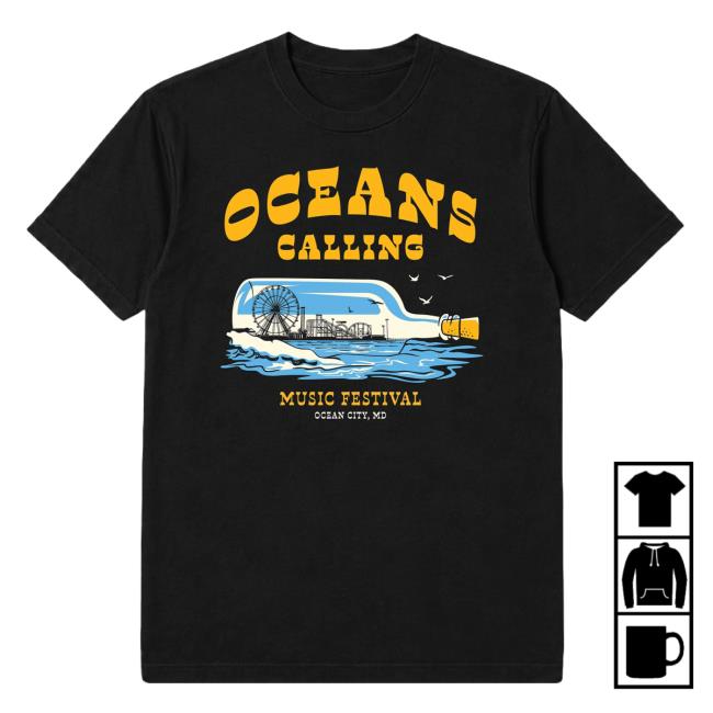 Oceans Calling Festival Store Merch Bottle Lineup Tee 3 Oceans Calling Festival Store Merch Bottle Lineup Tee