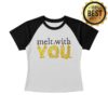 Olivia Rodrigo Store Merch Melt With You Baby Cropped Raglan