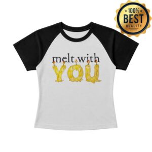 Olivia Rodrigo Store Merch Melt With You Baby Cropped Raglan