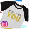 Olivia Rodrigo Store Merch Melt With You Baby Cropped Raglan