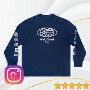 Oscar Piastri Store Merch World Circuit Long Sleeve T-Shirt Blue