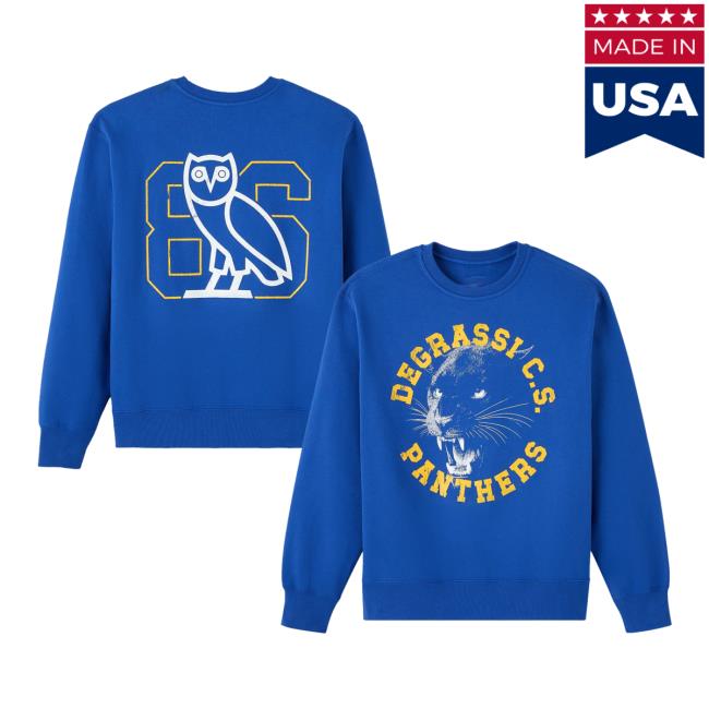 Ovo X Degrassi Store Merch Degrassi Vintage Crewneck Royal Blue 5 Ovo X Degrassi Store Merch Degrassi Vintage Crewneck Royal Blue