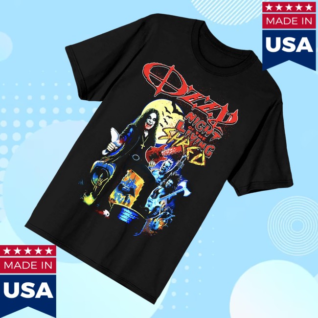 Ozzy Osbourne Merch Store Night Of Living Shred Black Tee 3 Ozzy Osbourne Merch Store Night Of Living Shred Black Tee