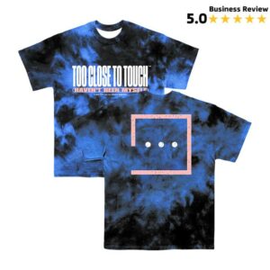 Parting Gift Records Store Merch Too Close To Touch Blue Tie-Dye Tee
