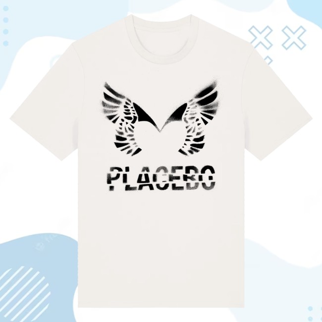 Placebo Merch Store Wings Off White T-Shirt 2 Placebo Merch Store Wings Off White T-Shirt