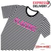 Placebo Store Merch Placebo Pink Logo Striped T-Shirt