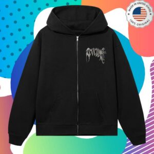 Revenge Store Merch Dark Rose Arch Logo Zip Black
