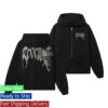 Revenge Store Merch Dark Rose Arch Logo Zip Black