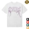 Revenge Store Merch Glitter Arch Logo Tee White Pink