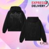 Revenge Store Merch Glitter Arch Logo Zip Black