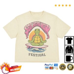 Sea Hear Now Festival Store Merch Turtle Lineup Crop Tee