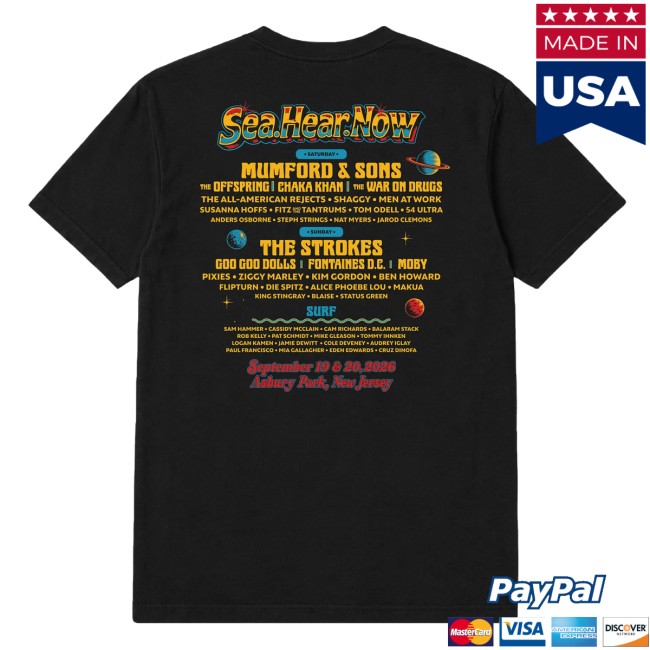 Sea.Hear.Now Festival Merch Store Astronaut Lineup Tee 4 Sea.Hear.Now Festival Merch Store Astronaut Lineup Tee