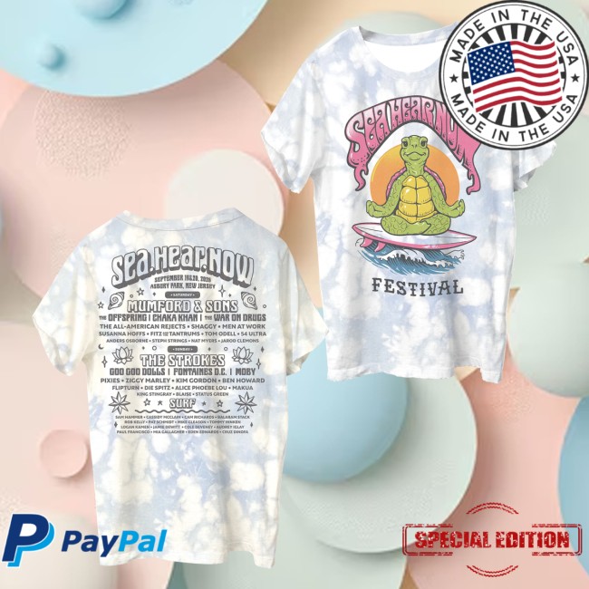 Sea.Hear.Now Festival Merch Store Turtle Lineup Tee 5 Sea.Hear.Now Festival Merch Store Turtle Lineup Tee