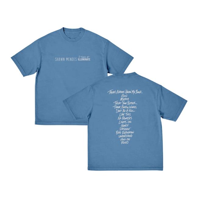 Shawn Mendes Store Merch Illuminate Tracklist T-Shirt 5 Shawn Mendes Store Merch Illuminate Tracklist T-Shirt