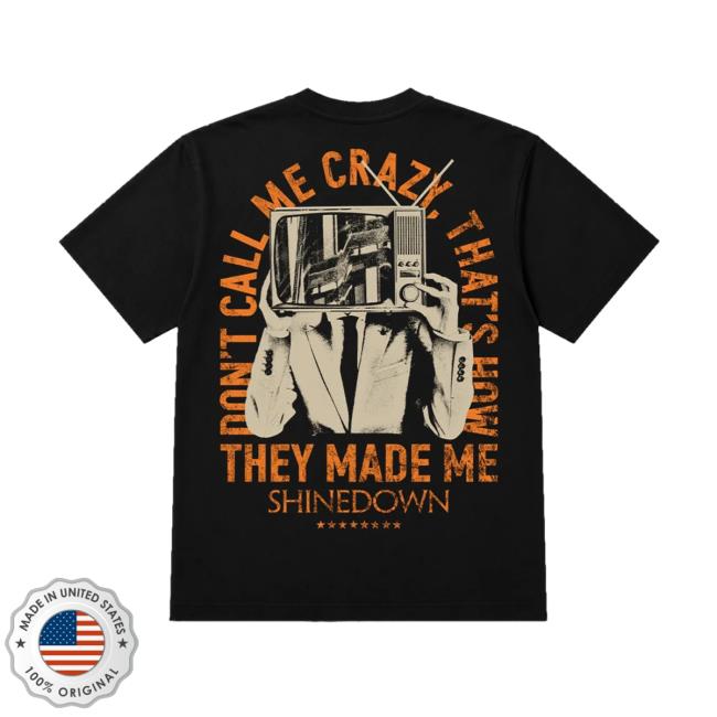 Shinedown Store Merch Crazy Tv Man Black Tshirt 4 Shinedown Store Merch Crazy Tv Man Black Tshirt