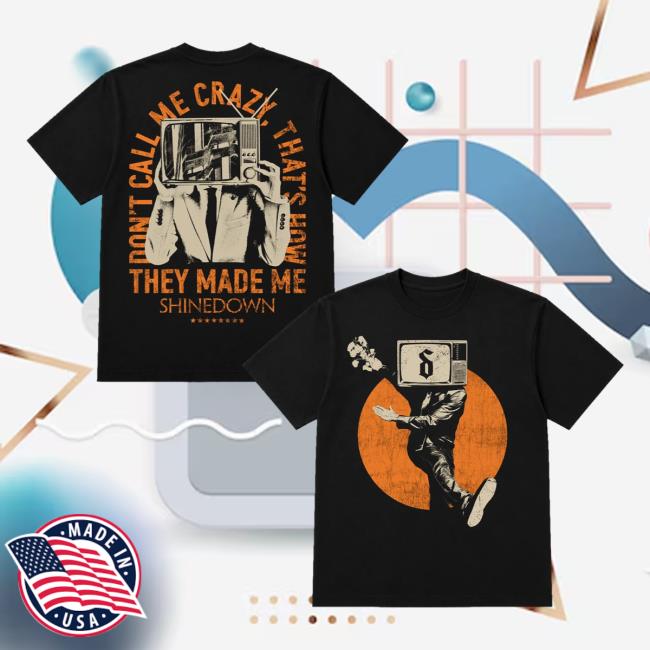 Shinedown Store Merch Crazy Tv Man Black Tshirt 5 Shinedown Store Merch Crazy Tv Man Black Tshirt