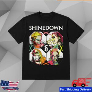 Shinedown Store Merch Monsters 2026 Black Tshirt