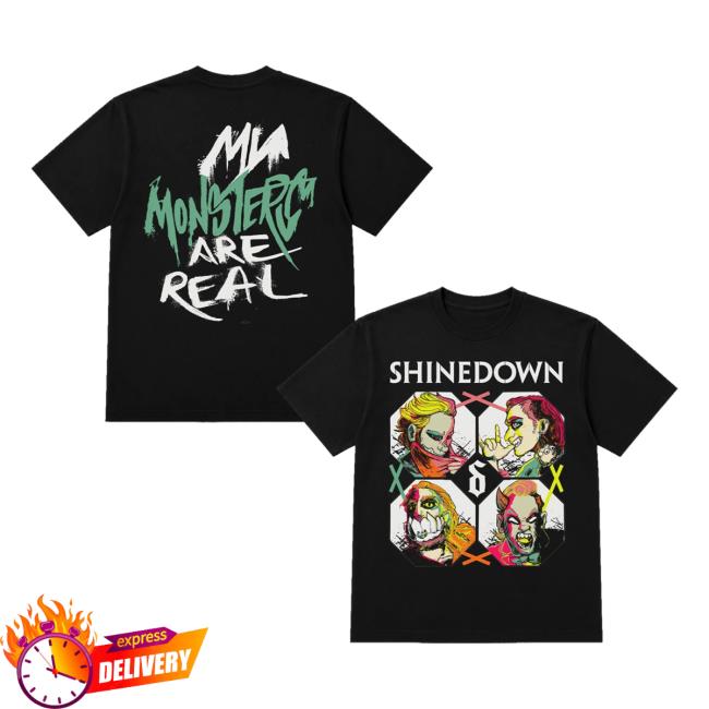 Shinedown Store Merch Monsters 2026 Black Tshirt 5 Shinedown Store Merch Monsters 2026 Black Tshirt